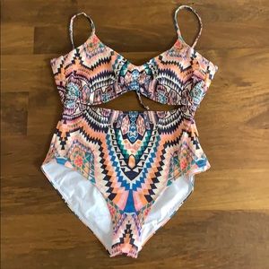 Athleta Desert Geo Cutout one-piece swim